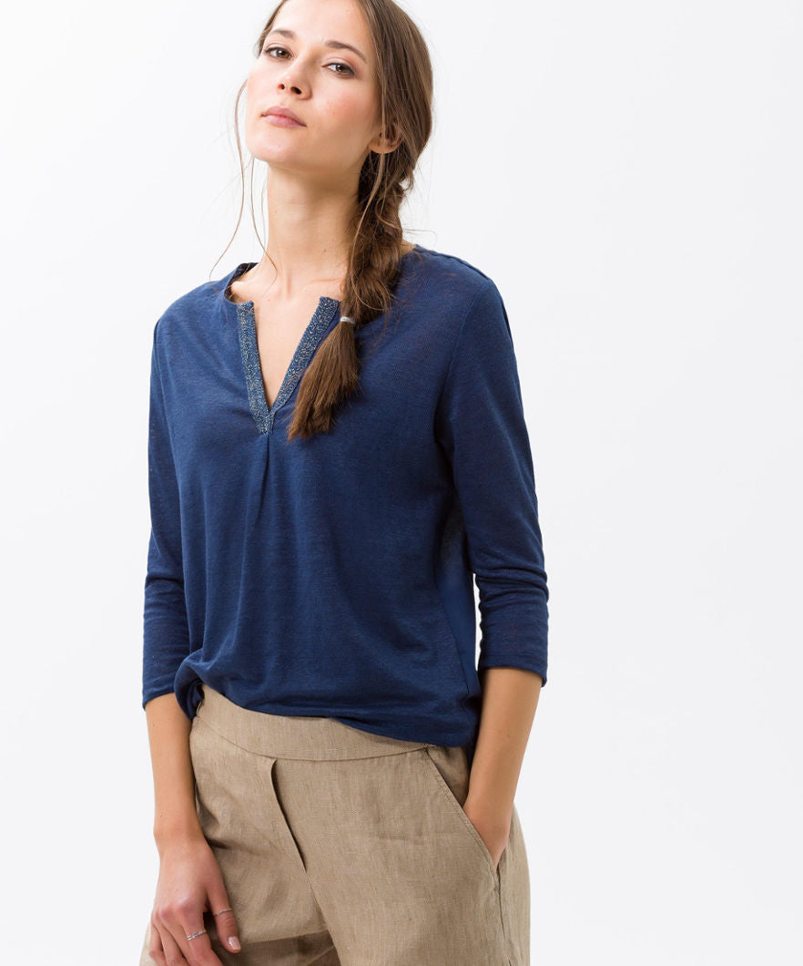 Carol Linen 3/4 Sleeve Shirt