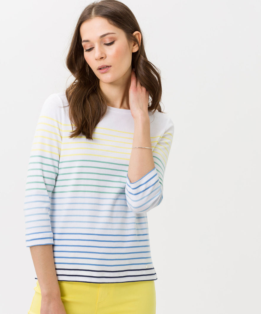 Colletta Striped 3/4 Sleeve Shirt