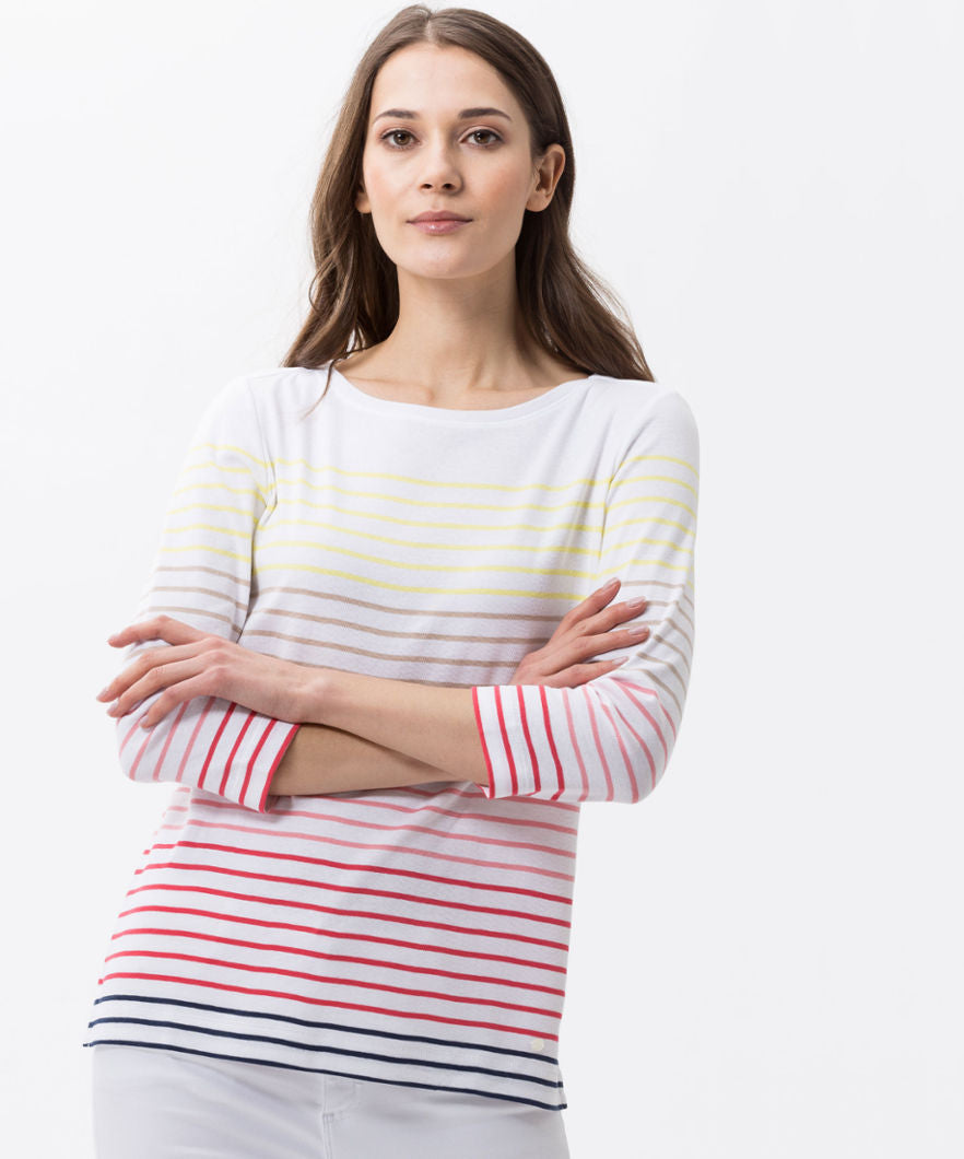Coletta Striped 3/4 Sleeve Shirt