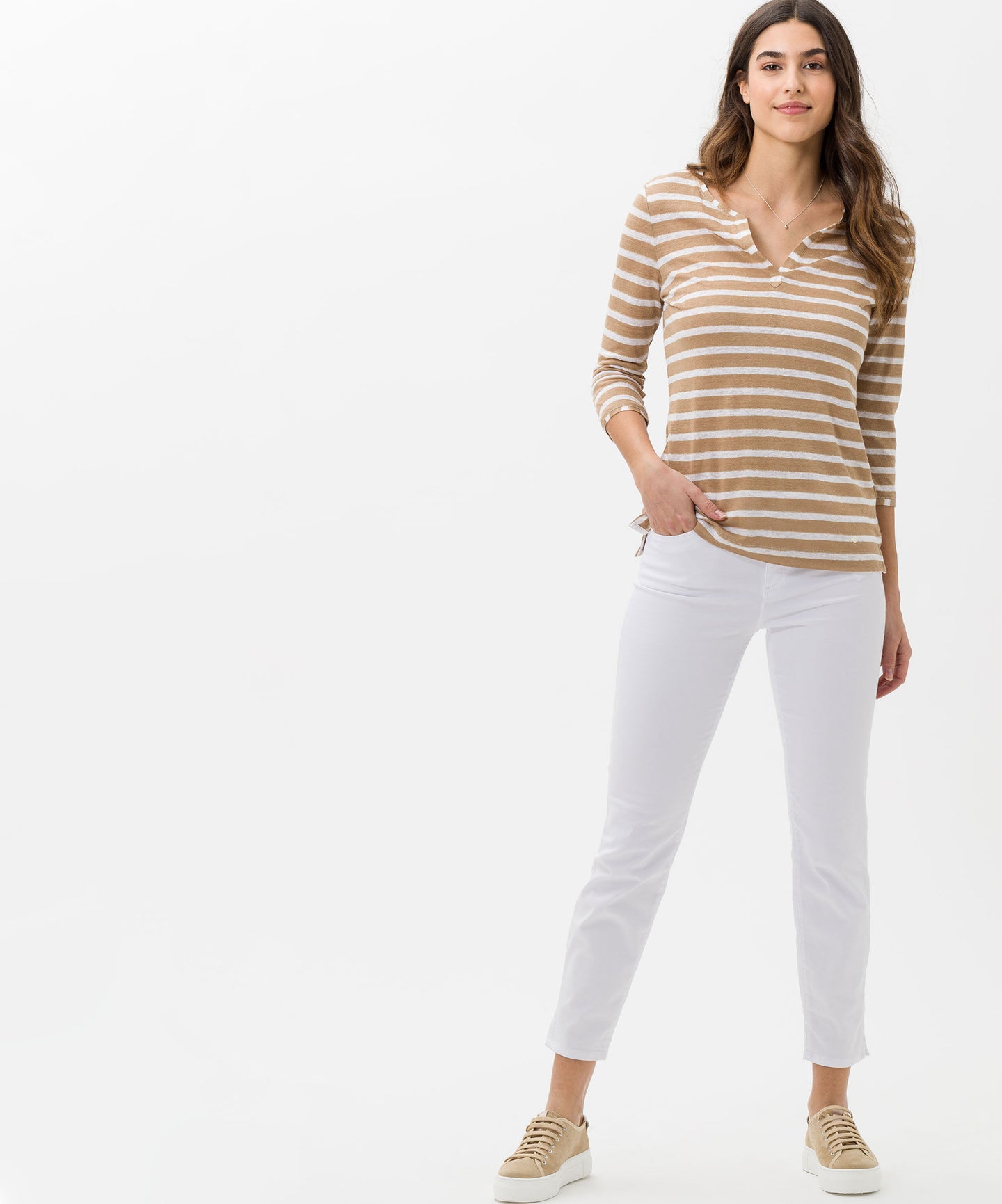 Claire 3/4 Sleeve Linen Blend Shirt