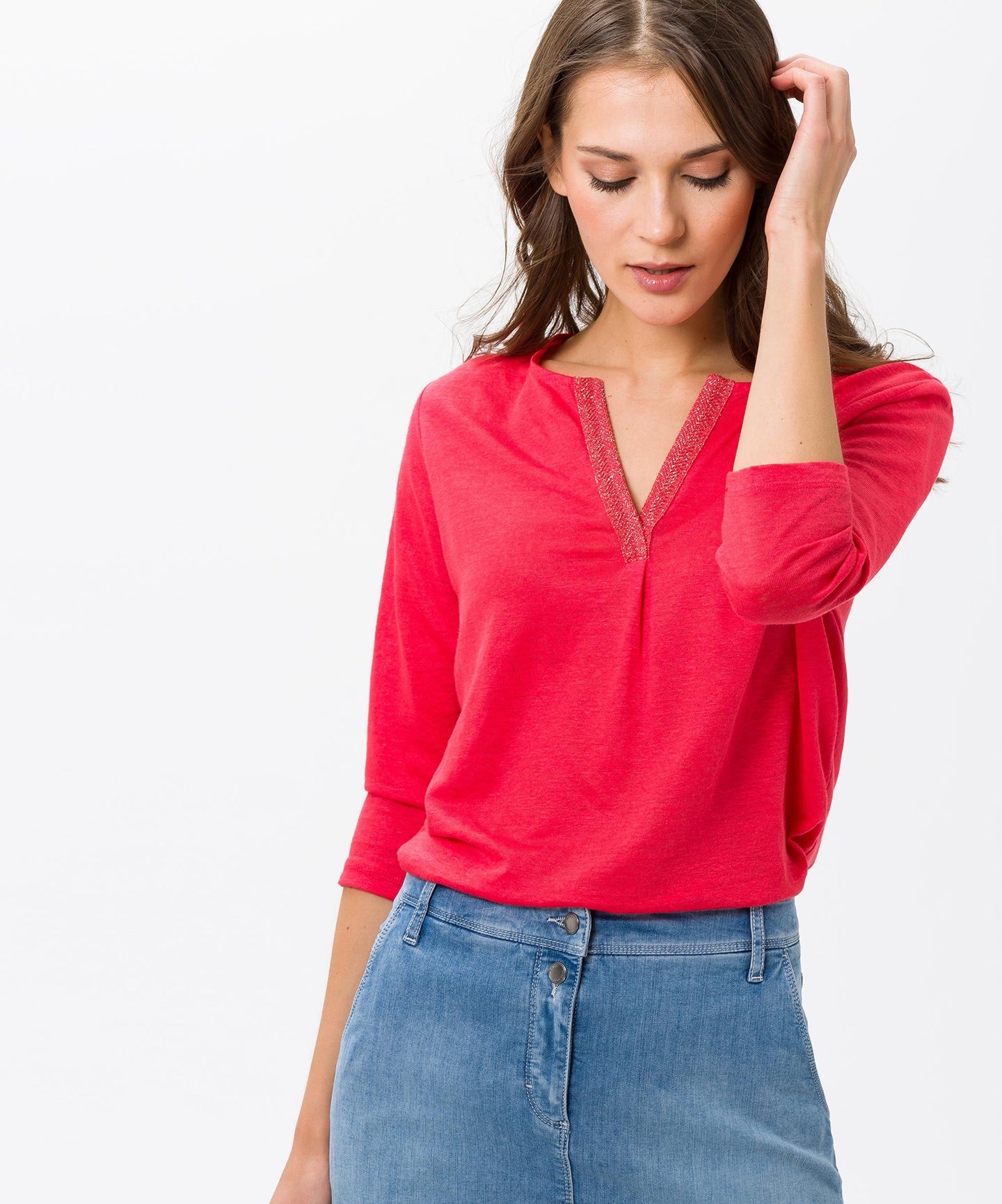 Carol 3/4 Sleeve Linen Shirt